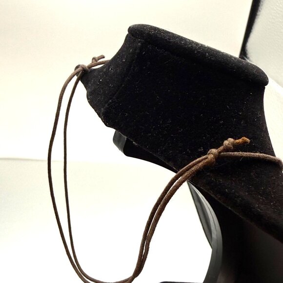 Rustic Peace Sign Pendant Necklace on Adjustable Cord with Wood Beads - Picture 3 of 5